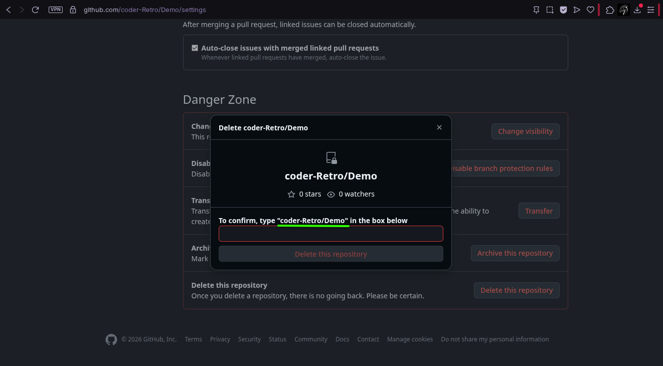 Confirm Deletion
