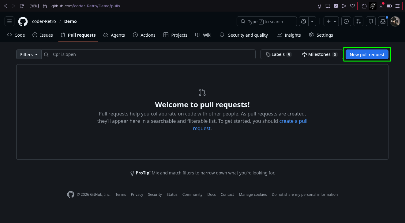 New Pull Request