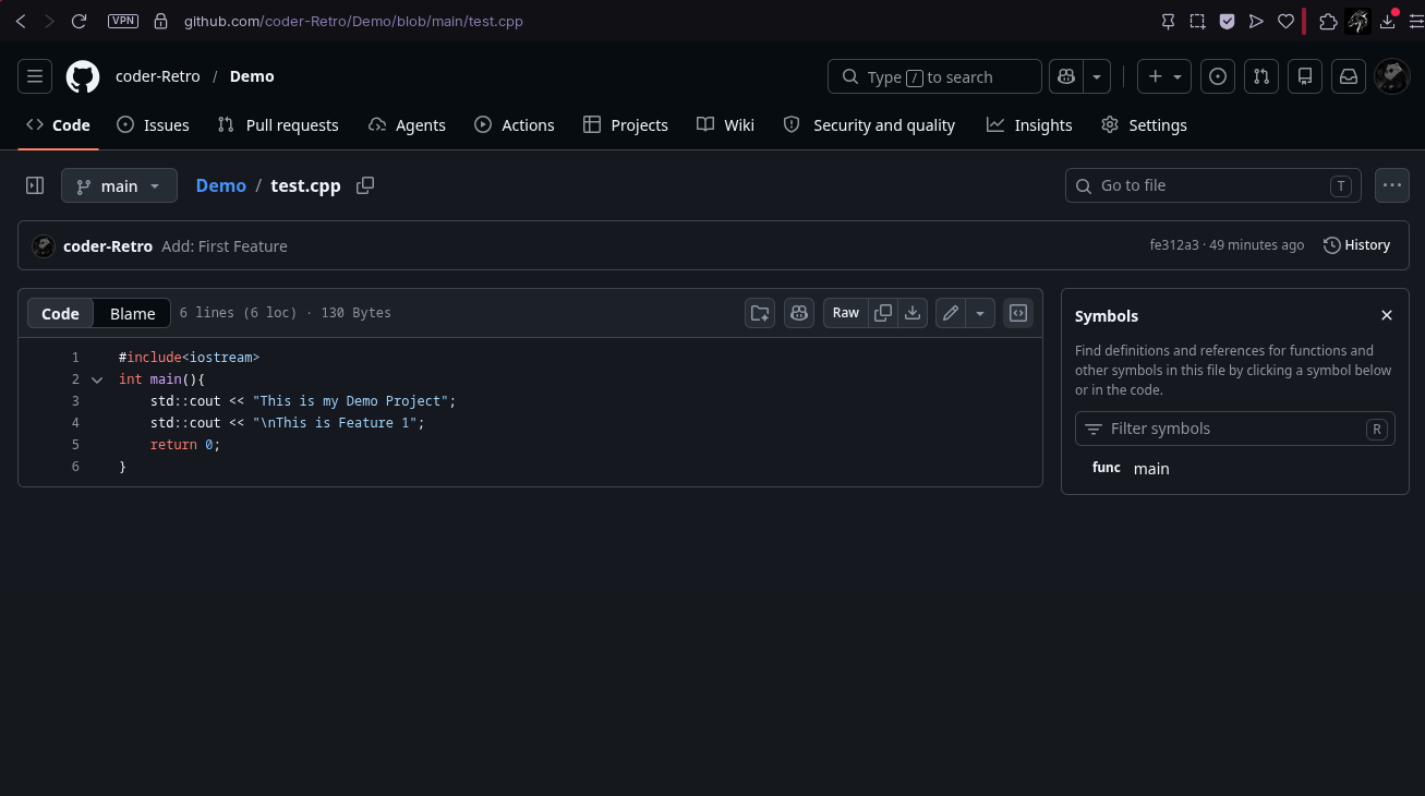 Restore to Feature 1